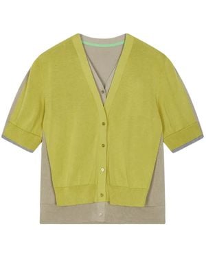 JNBY Cardigan Im Layering-Look - Gelb