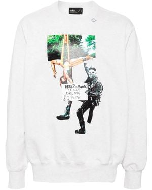Kolor Felpa Con Stampa Grafica - Bianco