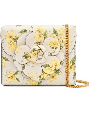 Oscar de la Renta Ylang Ylang Printed Mini Tro Bag - Metallic