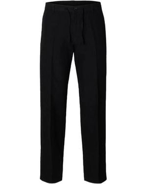 SELECTED 196 Belt-Loops Trousers - Black