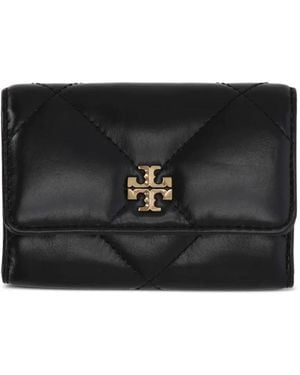 Tory Burch Quilted Logo Wallet - Black