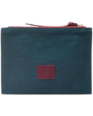 Inoui Edition Dog Floral Clutch Bag - Blue