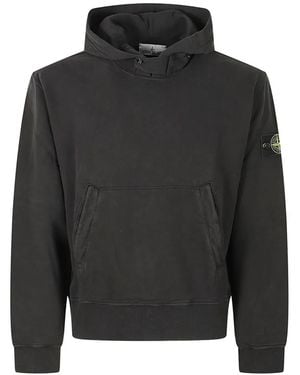 Stone Island 6100023 Brushed Organic Cotton Fleece - Black