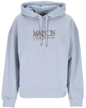 Maison Kitsuné Hoodie À Logo Brodé - Blue
