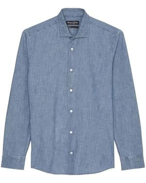 Marc O' Polo Button-Up Chambray Shirt - Blue