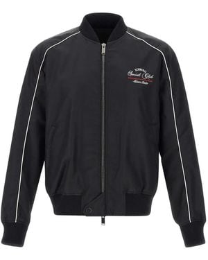 Iceberg Logo-Detail Zip-Up Bomber Jacket - Blue