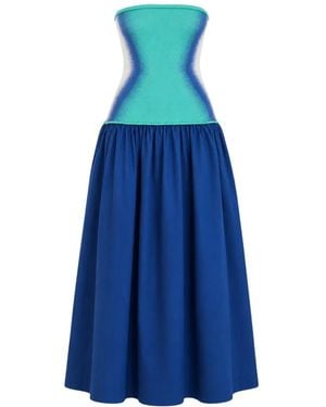 Ph5 Almond Strapless Maxi Dress - Blue