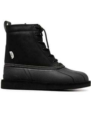 Suicoke Alal Lace-Up Ankle Boots - Black
