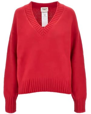 Weekend by Maxmara V-Neck Knitted Sweater - Red