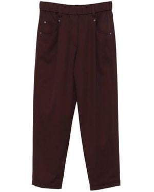 Brunello Cucinelli Elasticated-Waist Pocket Trousers - Purple