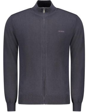 Guess Zip-Up Wool Cardigan - Blue