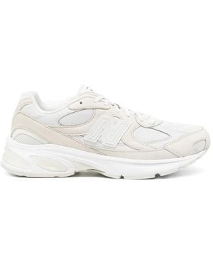 Comme des Garçons Panelled Lace-Up Trainers - White
