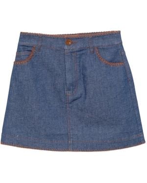 Zimmermann Minigonna Denim Ascension - Blu
