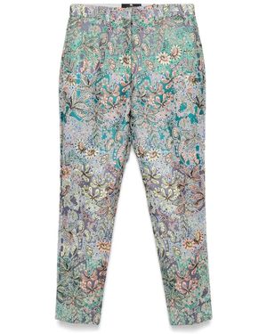 Etro フローラル パンツ - ブルー