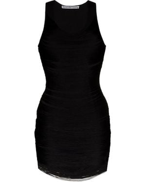 Alexander Wang Fringed Scoop-Neck Minidress - Black
