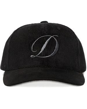 Dime Corduroy Embroidered-Logo Cap - Black