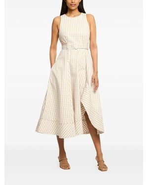 Cinq À Sept Zelda Gingham-Print Dress - Natural