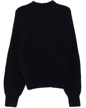 Soeur Flamand Ribbed-Knit Sweater - Black
