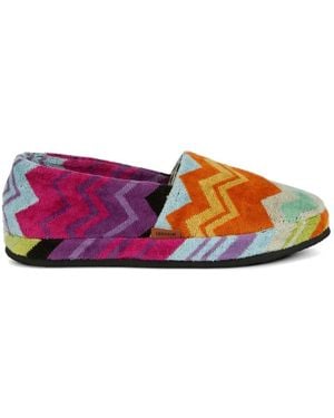 Missoni Zigzag-Pattern Slippers - Orange