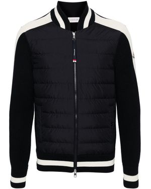 Moncler キルティングパネル ジャケット - ブルー