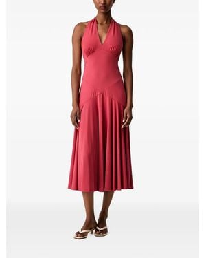 MICHAEL Michael Kors Neckholder-Midikleid Aus Jersey - Rot