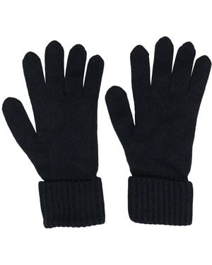 N.Peal Cashmere Ribbed Knit Gloves - Blue