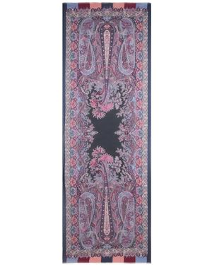 Etro Floral Paisley-Motif Scarf - Purple