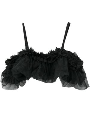 Noir Kei Ninomiya Ruffled Top - Black