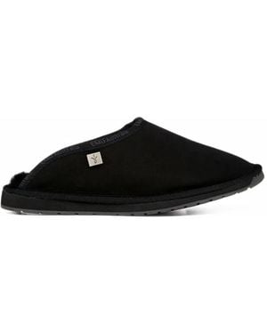 EMU Shearling-Lined Slippers - Black