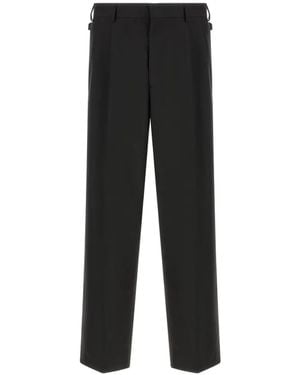Cellar Door Nev Straight-Leg-Hose Mit Falten - Schwarz
