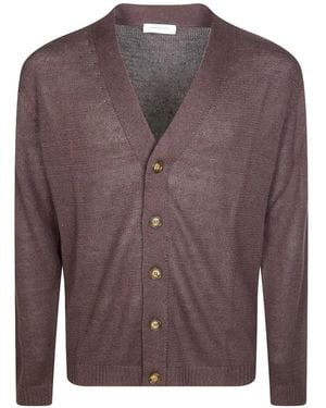 Daniele Fiesoli Button V-Neck Cardigan - Brown