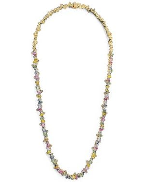 Suzanne Kalan Bold Burst Sapphire And Diamond Necklace - White