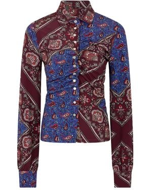 Rabanne Paisley-Print Shirt - Blue