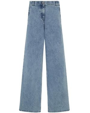 Another Tomorrow Carpenter Wide-Leg Jeans - Blue