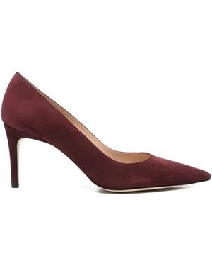 Stuart Weitzman 80Mm Pointed-Toe Suede Heeled Court Shoes - Brown