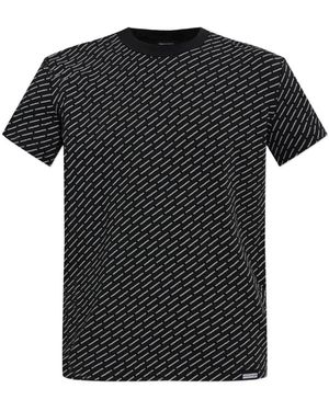 DSquared² Logo-Pattern T-Shirt - Black