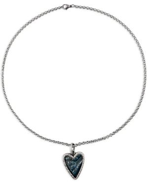 Poison Drop Lab Collar De Cadena Con Colgante De Corazón - Metálico