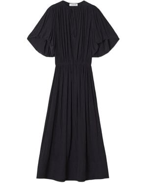 Lanvin プリーツ マキシドレス - ブラック