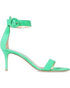 Gianvito Rossi Portofino Sandalen mit Schnallenriemen 70mm - Grün