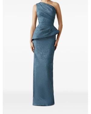 Teri Jon Abendkleid Aus Metallic-Jacquard - Blau
