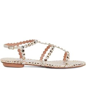 Aquazzura Sandali Tequila Con Decorazione - Bianco