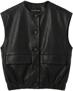 STUDIO AR Button Gilet - Black