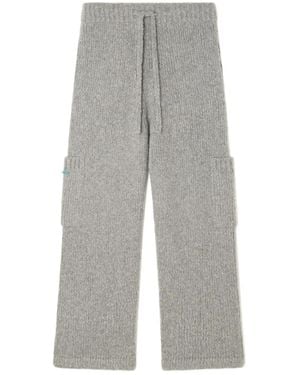 Alanui Drawstring Knitted Trousers - Grey