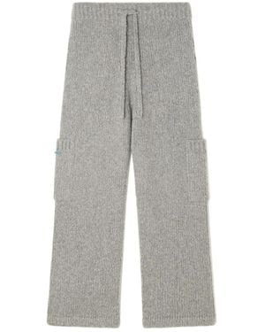 Alanui Drawstring Knitted Pants - Gray