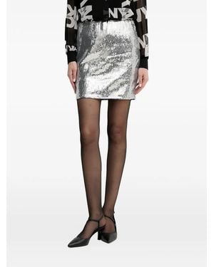 DKNY Sequin-Embellished Mini Skirt - Black