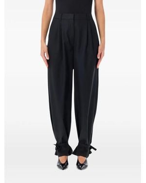 OperaSPORT Pantalon Plissé Elisa À Chevilles Nouées - Black