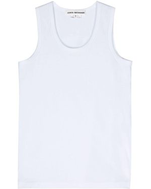 Junya Watanabe Scoop-Neck Cotton Tank Top - White