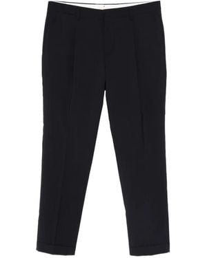 Briglia 1949 Tiberio Pleated Turn-Up Trousers - Black