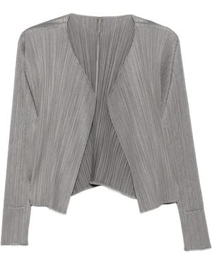Pleats Please Issey Miyake Pleated Jacket - Grey