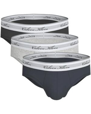 Calvin Klein Logo-Waistband Briefs (Set Of Three) - White